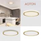 NOVA LUCE - Плафон  Д:40, В:5 см.    9030510   AOTON ⚡ LED 35W ⚡ 3279Lm ⚡ 2700 + 3000K ⚡ 220-240V ⚡ IP20 ✴ Пясъчнозлатист