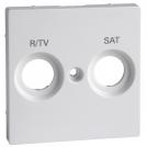 SCHNEIDER ELECTRIC -  MTN299825 Cen.pl. marked R/TV+SAT f. antenna sock.-out., active white, glossy, System M