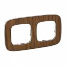 LEGRAND - 7 544 62 Plate Valena Allure - 2 gang - walnut
