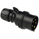 PCE - CEE-plug 32A 5p 6h IP44 TT SHARK black  025-6ttx