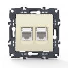 ACA LIGHTING - Двойна Интернет розетка 2xRJ45 CAT6 PRIME слонова кост 1000113302