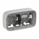 LEGRAND - 7 555 72 2-gang surface-mounting box Valena Allure - 166 x 95.5 x 44.8 mm - alu.
