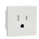 SCHNEIDER ELECTRIC - NU302818 american Socket Outlet white with child protection 2P+E 15A 127V New Unica connection with screws