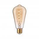 PAULMANN - 29242  Rustic Shine Standard 230V LED bulb⚡ E27 ⚡ filament in S-shape ⚡ 300lm ⚡ 4.2W ⚡ 1800K dimmable ✴ Gold