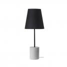 ACA LIGHTING -  Cement   TF8721TCB TABLE LIGHTING 1ΧΕ14 CEMENT+BLACK METAL+ SHADE Φ20ΧΗ45CM