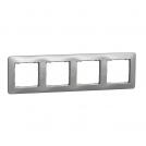 SCHNEIDER ELECTRIC - SDD313804 Sedna Design- 4-gang frame - aluminium