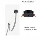 PAULMANN - ↕2.7сm,Ø8.5сm   94627  ULine Accessory Recessed Cover ✴ Black