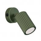 SOLLUX - Wall lamp green KARBON with switch 10W GU10 IP20 SL.1617