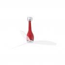 FARO - ETERFAN Shiny red/transparent ceiling fan with DC motor 32005-9