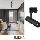 NOVA LUCE - Spot for track 9070156 EURIKA ⚡ Cree LED 10W ⚡ 647Lm ⚡ 3000K ⚡ CRI>90 ⚡ UGR<16 ⚡ ∡24° ⚡ 250mA ⚡ Driver Eaglerise ⚡ 240V ✴ Black 