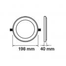 V-TAC - 18W LED Panel Downlight Glass - Round Warm White 3000K SKU: 4760 (4)