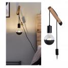 PAULMANN - Аплик  78914  Kian⚡E27⚡230V⚡max. 40W dimmable✴Дърво/Черен