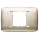 VIMAR - 20682.C22 - Round plate 2centM Galvan.satin nickel