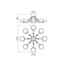 SMARTER - Плафон SILMA 02-968 цвят античен месинг, кехлибар Е14 8x28W (1)