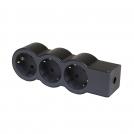 LEGRAND - 694574 Power strip BLACK 3x2P + E without cable Standard Legrand