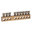 LEGRAND - Screw Terminal block - 1 x 6 to 25mm² - 14 x 1.5 to 16mm² - length 122 mm 004805 