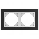 EFAPEL - DOUBLE FRAME BLACK/ALUMINIUM 90920 TPA LOGUS 90 Animato