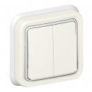 LEGRAND - Switch Plexo IP55 - 2 gang 2-way - 10 AX 250 V~ - flush mounting - white  69855