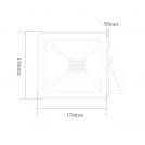 ACA LIGHTING - LED floodlight 50W, 3000K, 220V, IP66, warm light Q5030W (1)