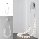 NOVA LUCE - Dimmable wall light  L:50, W:5.3, H:132 cm.  9186913  PERLA ⚡ LED 56W ⚡ 4734Lm ⚡ 3000K ⚡ 230V ⚡ IP20 ✴ Chrome & Opal Glass  