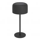 EGLO - SOLAR-LED градинска Настолна лампа ROCCANOVA Ø:135mm 2.8W 270lm 3000K, с тъчдимер и USB, черна- 901889