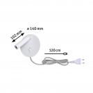 PAULMANN - Аплик 78917 TABARI⚡3000K⚡300lm⚡230V⚡LED 3.2W✴Бял/Хром (2)