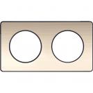 SCHNEIDER ELECTRIC - S540804L Odace Touch cover frame 2 gang metal brushed bronze & anthracite border