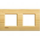 BTICINO - LNA4802M2LBA Square cover plate 2х2modules -bamboo wood