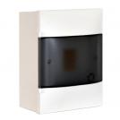 LEGRAND - 1 342 14 Practibox S surface mounting cabinet with earth and neutral terminal blocks - smoked door - 1 row with 4 modules per