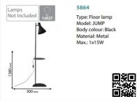 TKLighting - Floor lamp JUMP 1XE27 BLACK 1x15W 5864 (1)