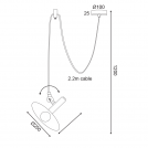 ACA LIGHTING - Пендел OD691P25BK (1)
