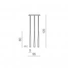 AZZARDO - Пендел Stylo 3 Chrome MD 1220B- 3 (1)