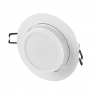 ULTRALUX - Decorative recessed frame with low adhesive level, round, GU10, removable, white, IP20 FR5KGU10WH