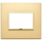 VIMAR - 21653.G10 - Plate 3M aluminium satin gold