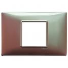 VIMAR - 14652.23 - Plate 2centrM techn. iridescent brown