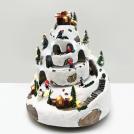 ACA LIGHTING - LED DECOR WW-PURPLE VILLAGE+SKI+MUSIC 4.5V (ADAPT) 21Χ21Χ25CM X0331