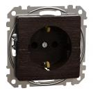 SCHNEIDER ELECTRIC - SDD181021 Sedna Design & Elements - Outlet schuko with child protection, 2P+E, 16A, 250V, wenge