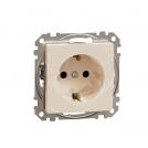 SCHNEIDER ELECTRIC - SDD112022 Sedna Design & Elements - Outlet schuko with child protection, 2P+E, screwless mounting,16A, 250V, beige