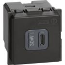 BTICINO - Type C USB charger for quick charge up to 30W K4288C2