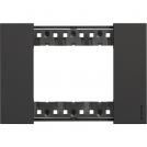 BTICINO - KA4803KG cover plate Living Now 3 modules - black