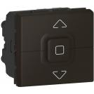 LEGRAND - Roller blind switch Mosaic - for 500 W max. blind - 2 modules - black 79126