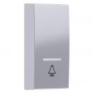ACA LIGHTING - MODYS BUTTON WITH INDICATOR & BELL SYMBOL 1M. SILVER 10101333047