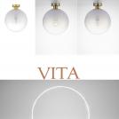 NOVA LUCE - Ceiling lamp D:30, H:35.5 cm.    9028839   VITA ⚡ LED E27 ⚡ 1x12W ⚡ 230V ⚡ IP20 ✴ Brass Gold/White 