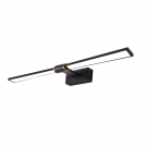 ACA LIGHTING - LED Аплик PAPIGION влагозащитен за баня 60cm IP44 12W 780lm 3000K черен PN1403LEDW61BK 