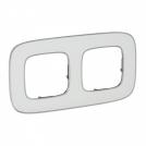 LEGRAND - 7 544 22 Plate Valena Allure - 2 gang - white mirror