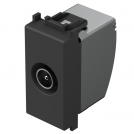 TEM - KM12SB Socket TV transitional 10db 1M, color Black matt, Modul