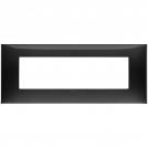 VIMAR - 09677.04 cover plate - 7 centered module black color NEVE UP