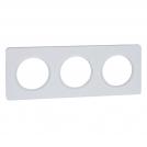SCHNEIDER ELECTRIC - S520806 Odace - Touch - cover frame - 3 gangs H/V71 - white & white border