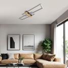 VIVALUX - LED ceiling light LUCAS 30W black+wood CCT 3000-4000-6400K - VIV005164 (1)
