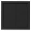 COmmel - Double 2-way switch 10A color Black matt Adria C043-603